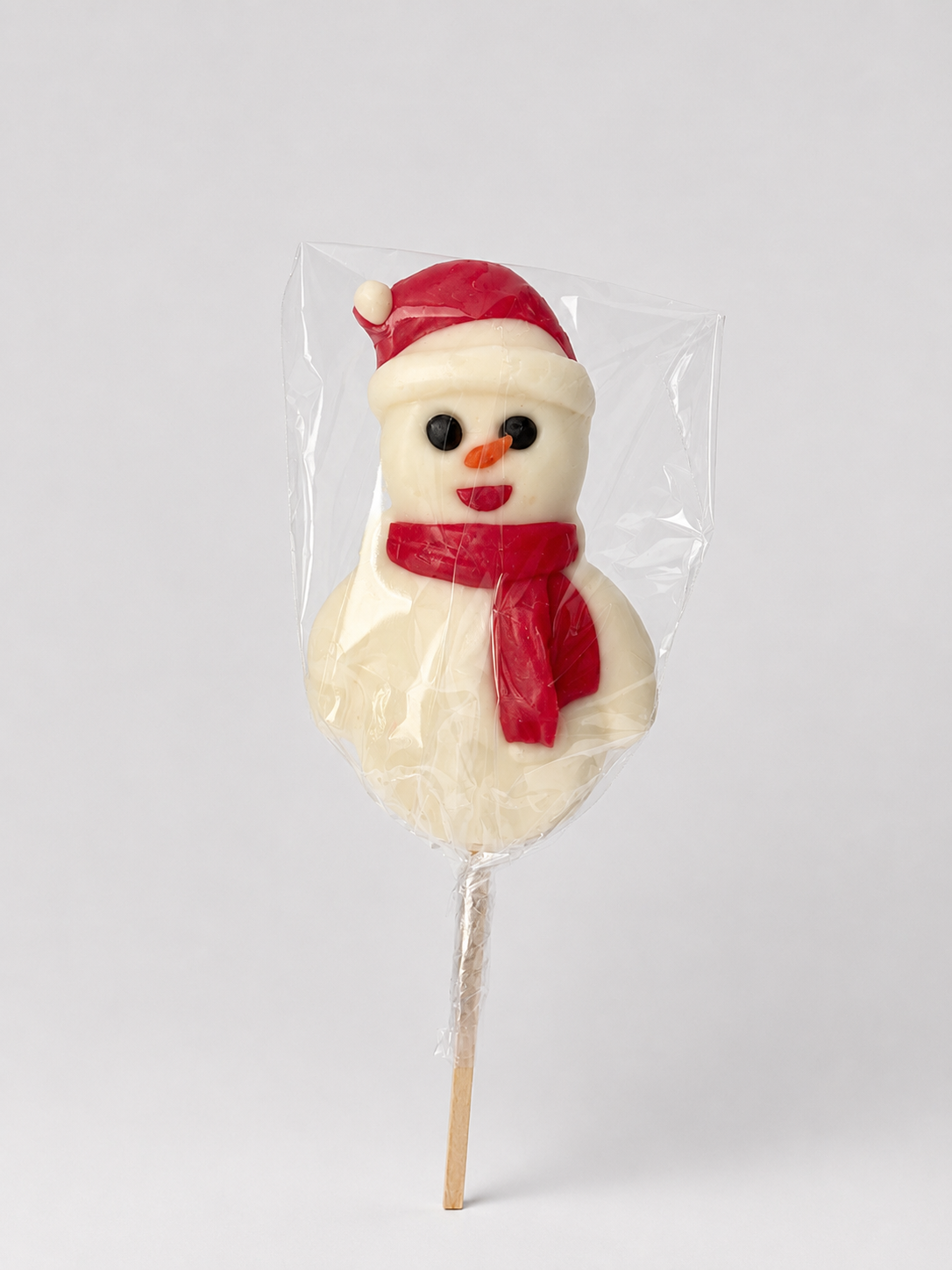 Sucette sucre cuit Bonhomme de Neige